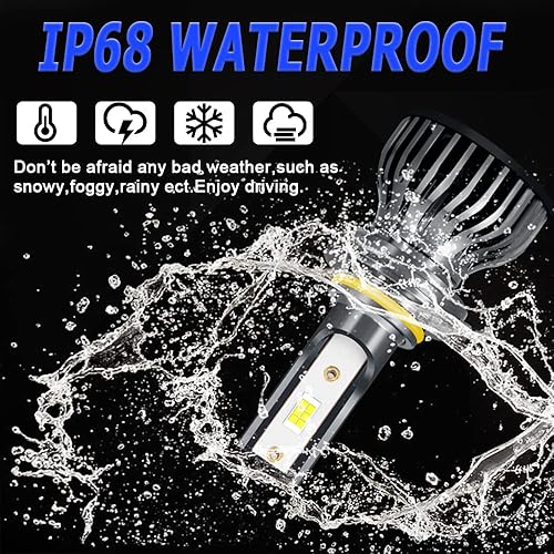 Miniatura 5 de Compatible con bombillas para faros delanteros Jeep Grand Cherokee 2005-2010, haz alto 9005 mejorado+luz baja 9006 + bombillas antiniebla 9145,