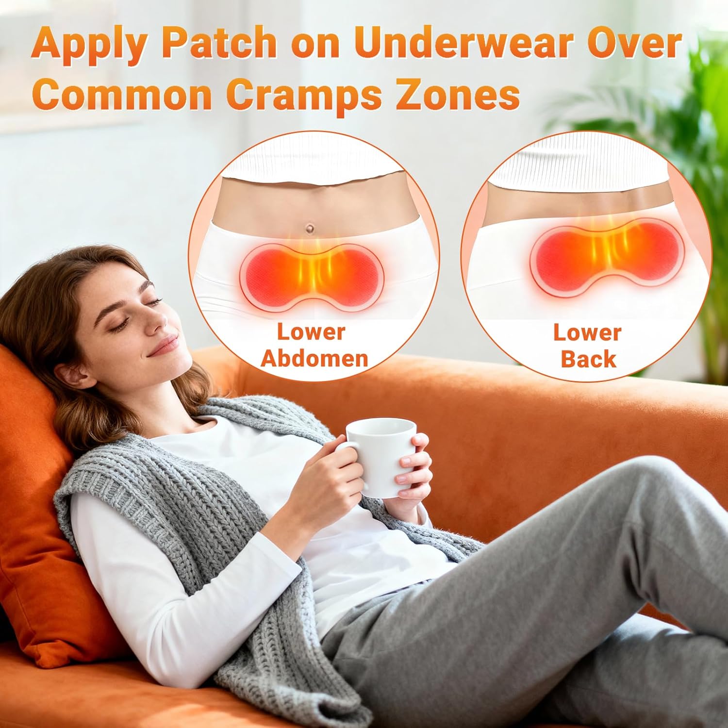 ishancare Heat Patches for Menstrual Cramp, 4 Count Adhesive Heating Patches for Period Cramps & Backache Soothe, Discreet, Portable & Disposable Heat Pads, Up to 12 Hours - Image 3