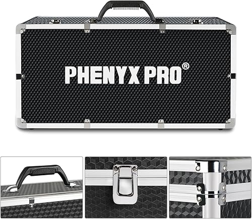 Miniatura 2 de Phenyx Pro Funda de transporte con marco de aleación de aluminio con espuma de tres capas precortada y arrancada, ideal para sistemas de micrófono