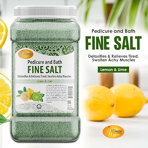 Miniatura 2 de SPA REDI - Detox Foot Soak Pedicure and Bath Fine Sal, Limón y Lima, 128 Oz - Fabricado con sales del Mar Muerto, aceite de argán, aceite de coco y