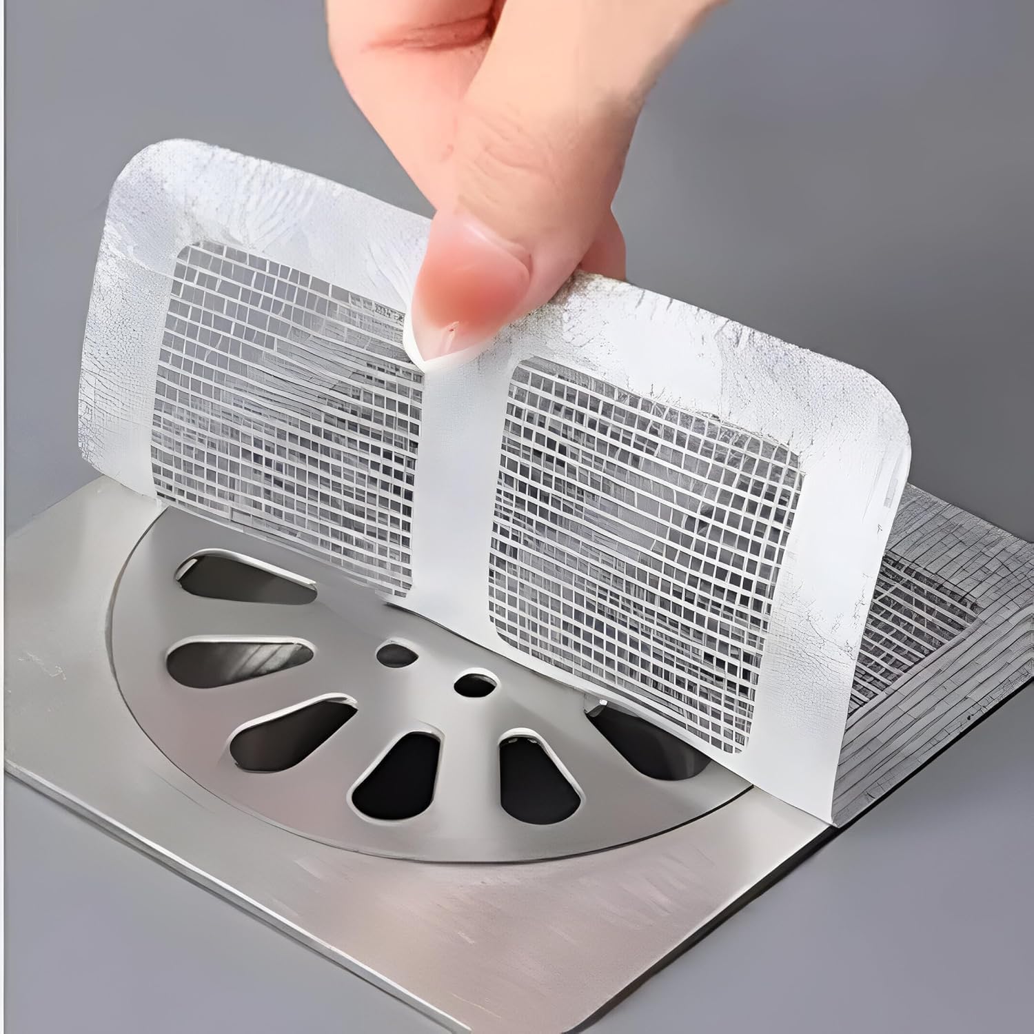 Disposable Shower Cover Hair Catcher Shower Drain Mesh Stickers, Bathroom, Laundry, Bathtub, Kitchen Shower Drain Floor Sink Strainer Filter Mesh Rebee Vision (Pack of 10)-picture-25