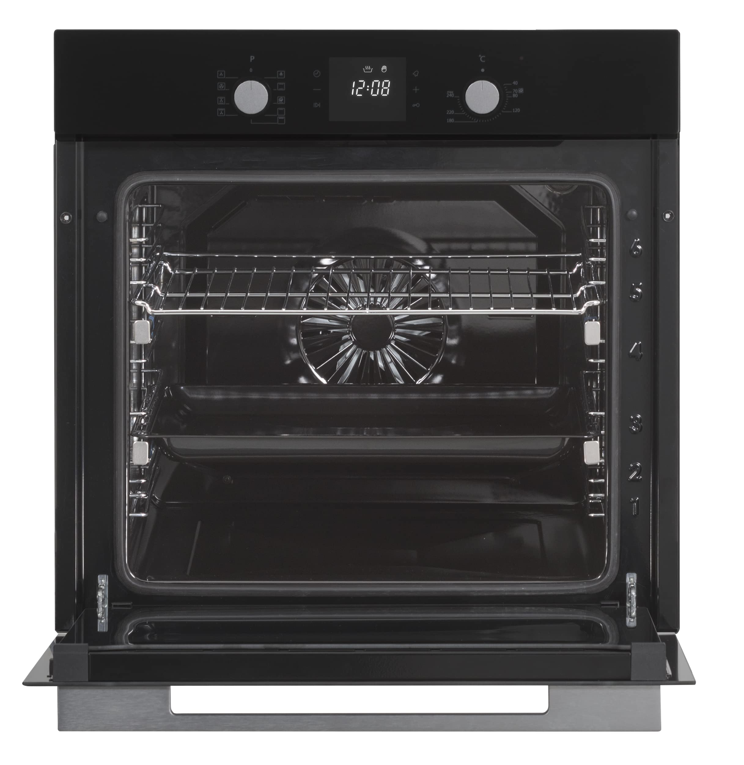 Respekta Einbaubackofen autark / 8 Beheizungsarten / 80 Liter Garraum/LED Timer mit Touch Control/Dampfreinigung/Dreifachverglaste Tür/Energieeffizienzklasse A / AB700-33