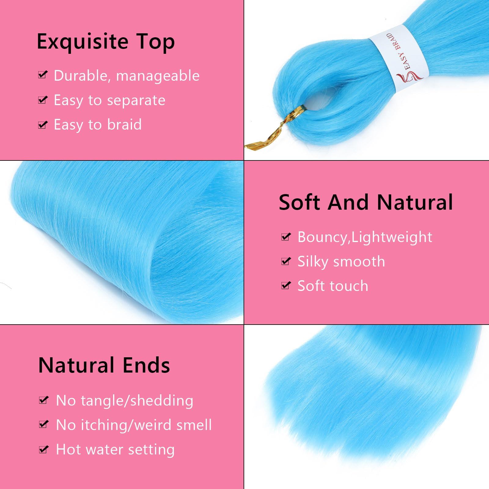 Easy Braid Pre stretched Braiding Hair Extensions - Image 3