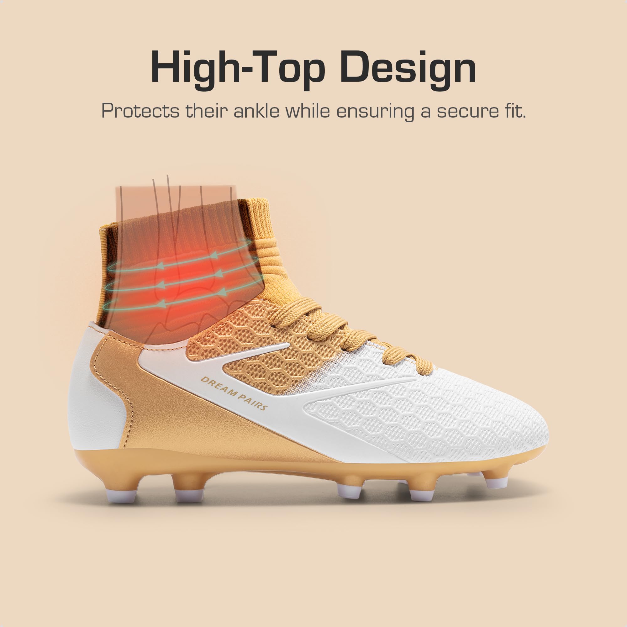 DREAM PAIRS Kids Scarpe da Calcio Ragazzi All'aperto Sportivo Teenager Scarpe da Calcetto