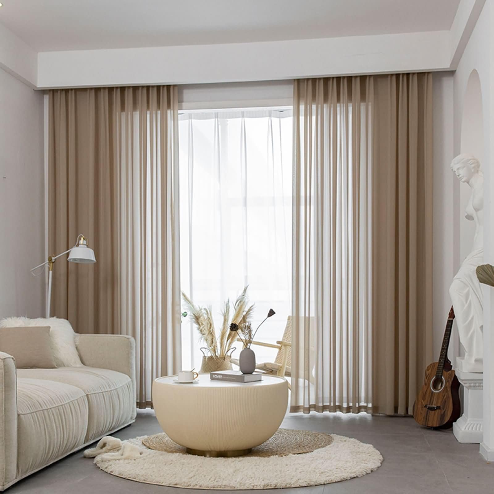 Amazon.com: Daesar Sheer Curtains for Bedroom 2 Panels Set 63 Inch