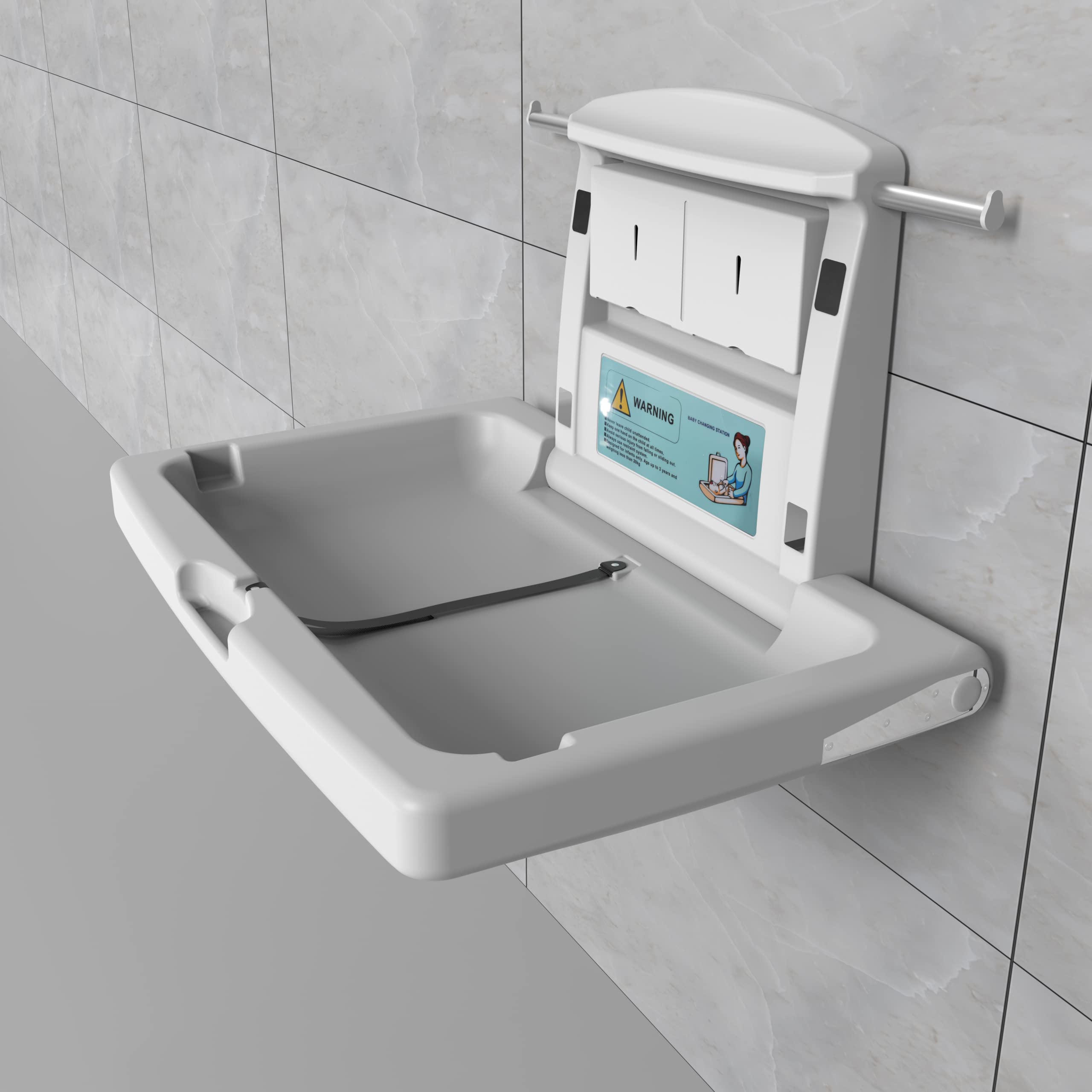 Buy Plussen WallMounted Baby Changing Station, Horizontal FoldDown
