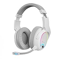 Mars Gaming MHW-100 Bianco, Cuffie Wireless ARGB Flow