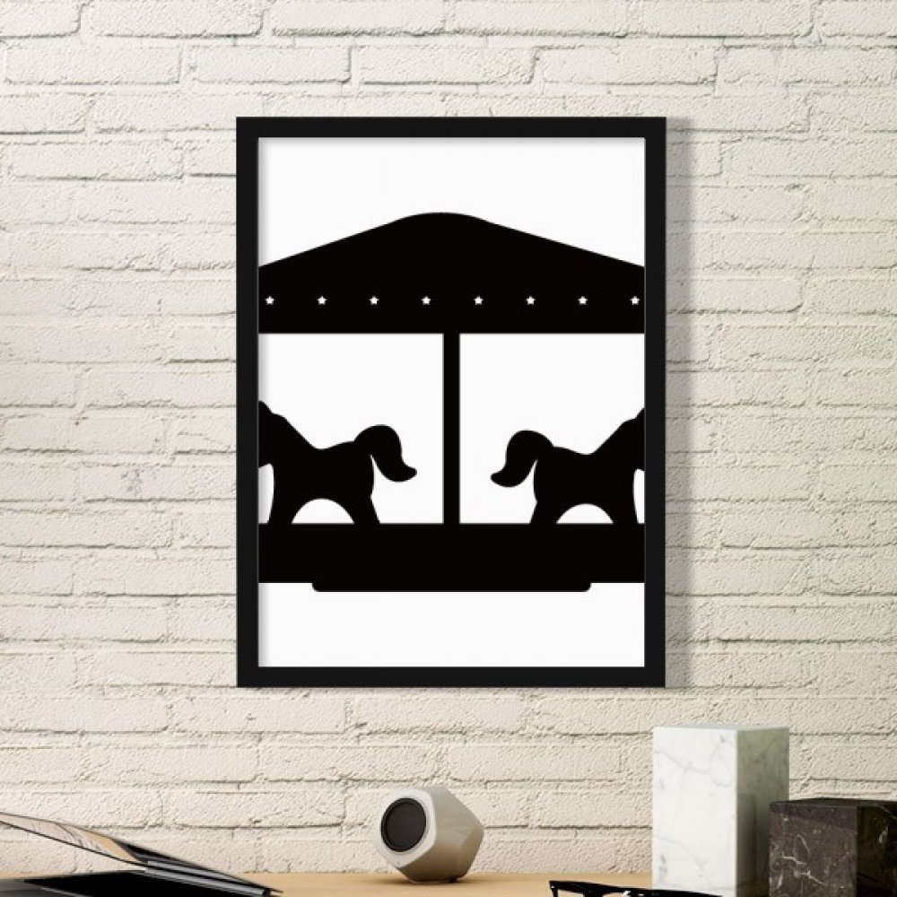 Cadre photo carrousel DIYthinker moyen noir pour decoration murale