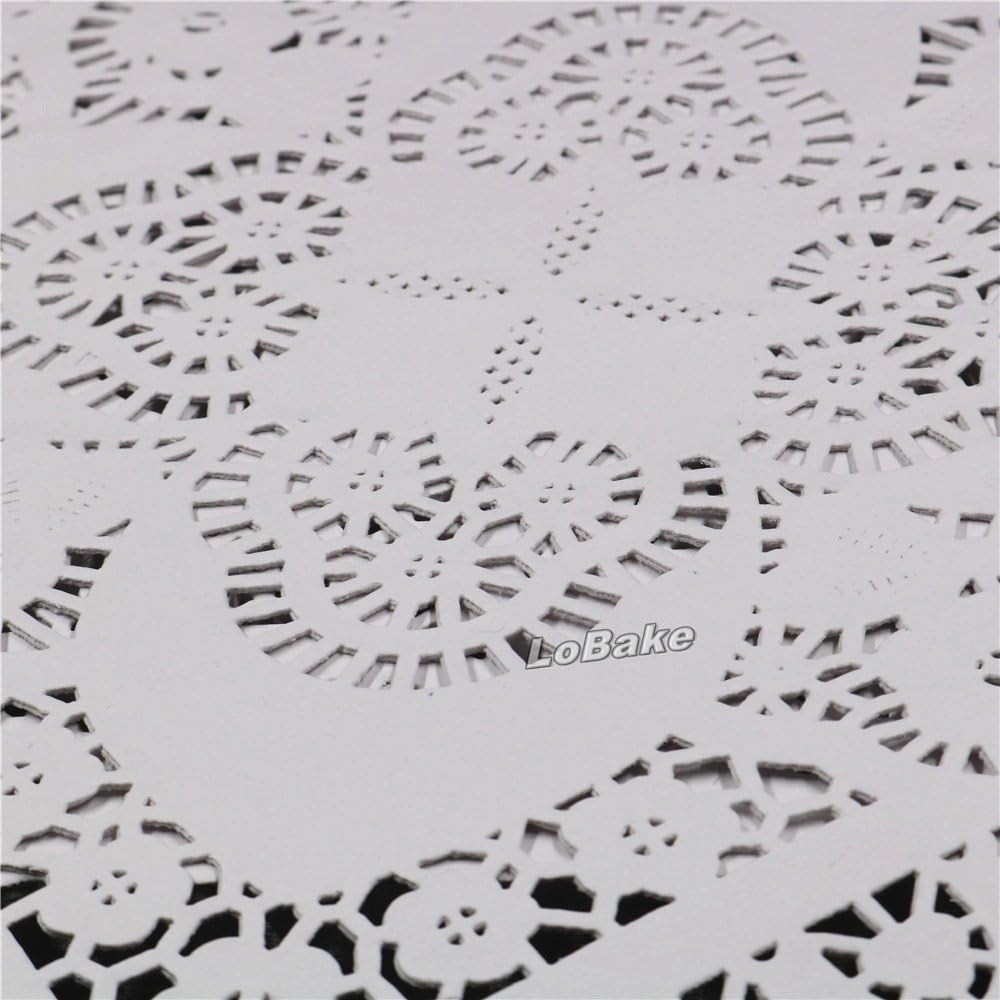 (250pcs/pack) 12 inches Thicken Square Chinese Hollow lace Design Paper Doily Bread placemats Cake Coaster Dessert Baking mats