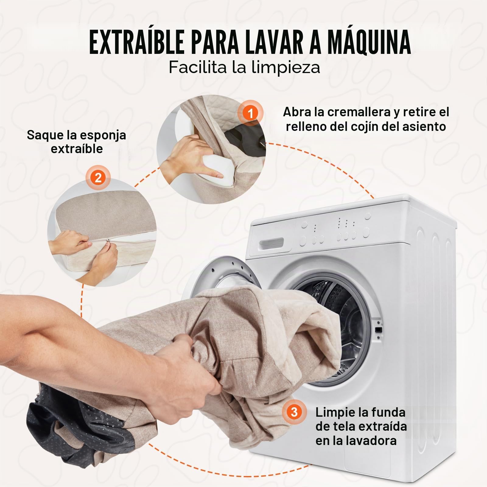 VEVOR Asiento de Coche para Perros 25 kg Asiento Elevado Impermeable para Mascotas con Respaldo Bolsillo de Almacenamiento Correa de Seguridad con Clip Acolchado de Esponja para Coche, Marrón