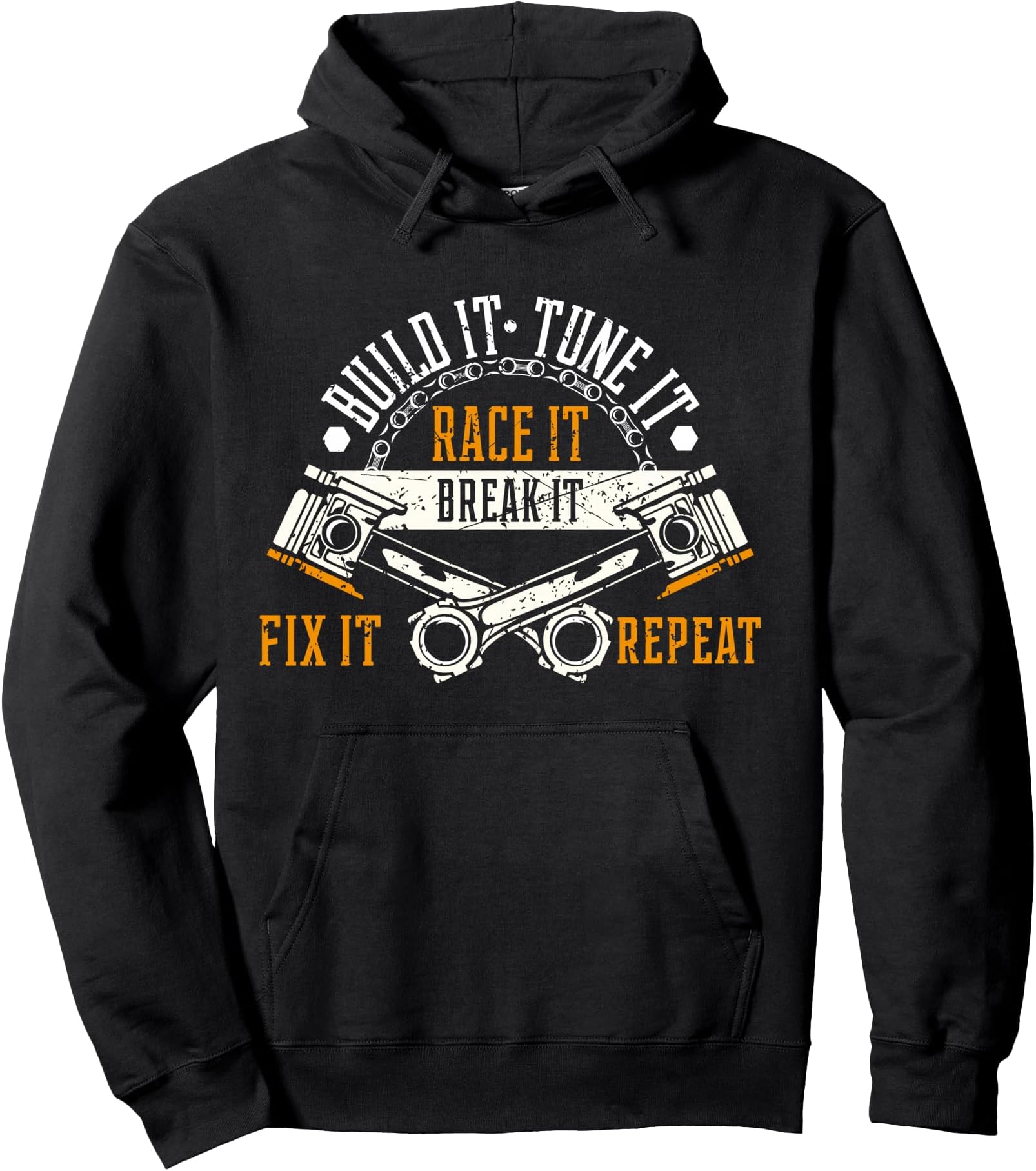 Funny Drag Race, Race Mechanic, Car Fan, Motorsport Hoodie Pullover Hoodie