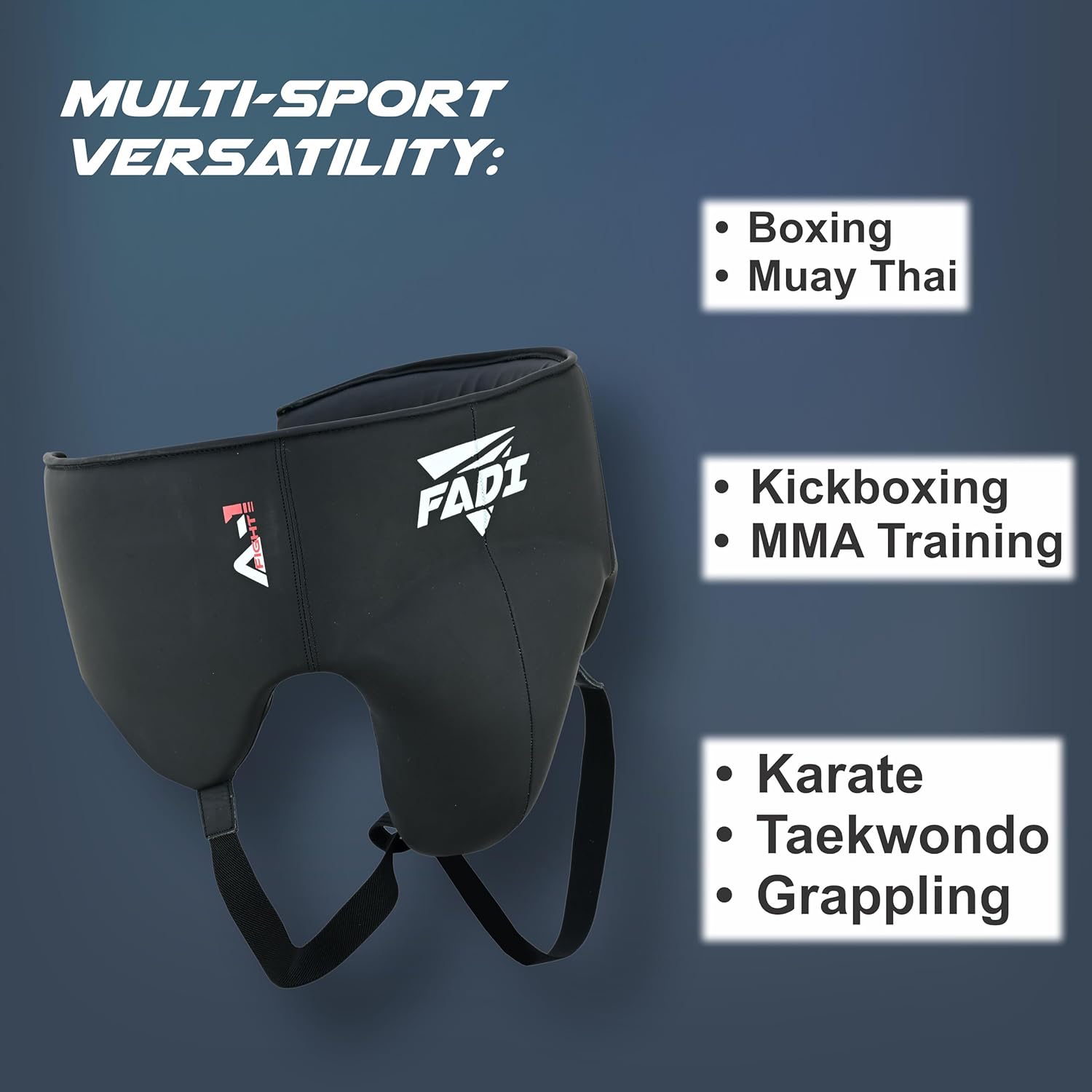 A1 No Foul Boxing Groin Protector with Built-in Cup, Cowhide Leather Athletic Supporter for Men, MMA Muay Thai Kickboxing Sparring Gear S-XL
