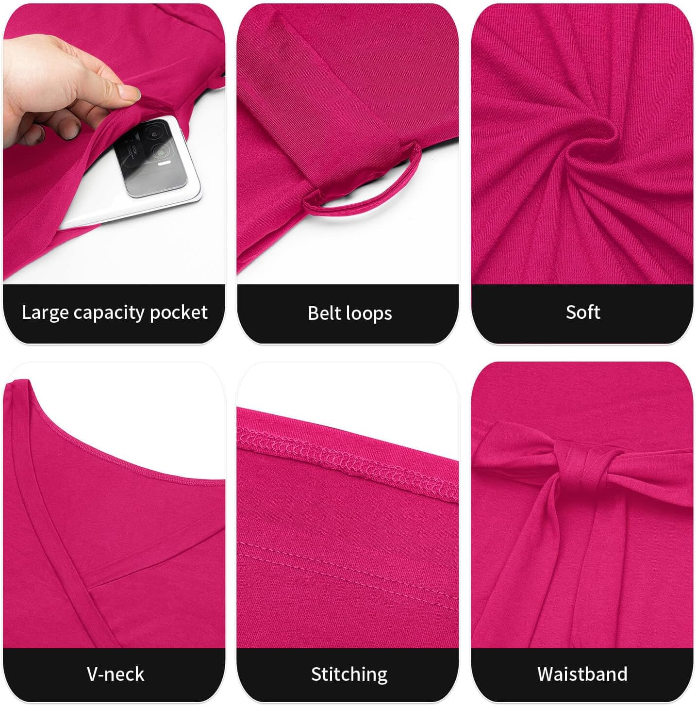 Runwind Plus Size Dress for Women - 3/4 Sleeve V Neck Maxi Dresses for Women （XL-6XL） - Image 6