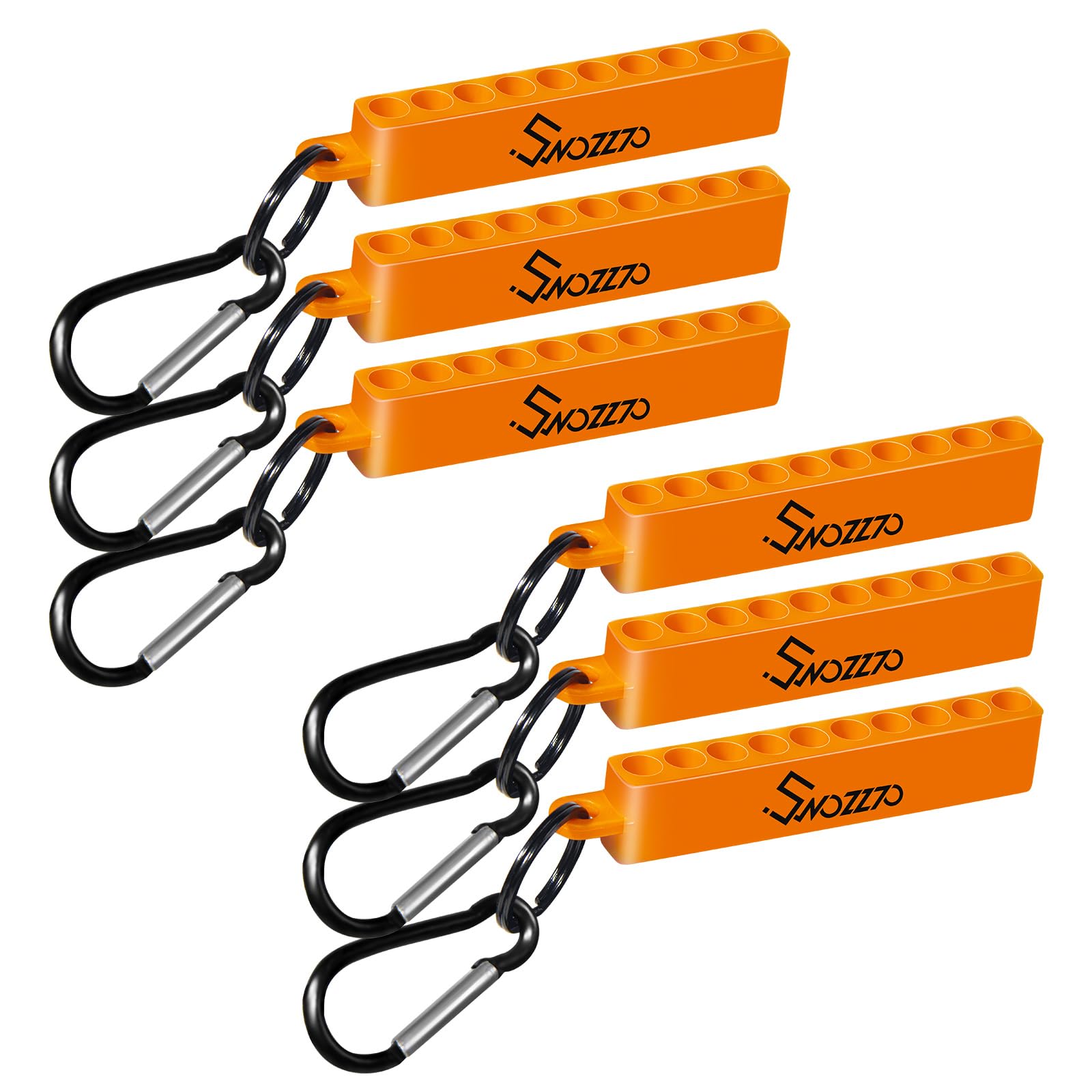 Swozzto 6PCS Orange 10-Hole Screwdriver Bit Holder with