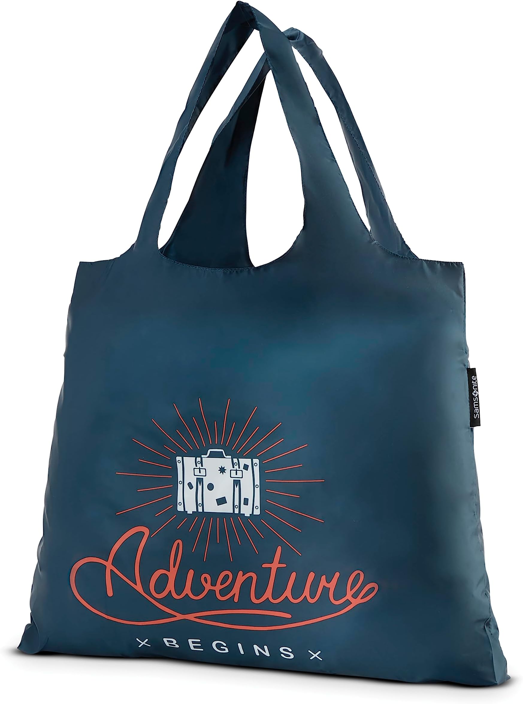 Samsonite Foldable Shoppers Tote, Adventure Begins, One Size, Foldable Shoppers Tote, Adventure Begins, Free size