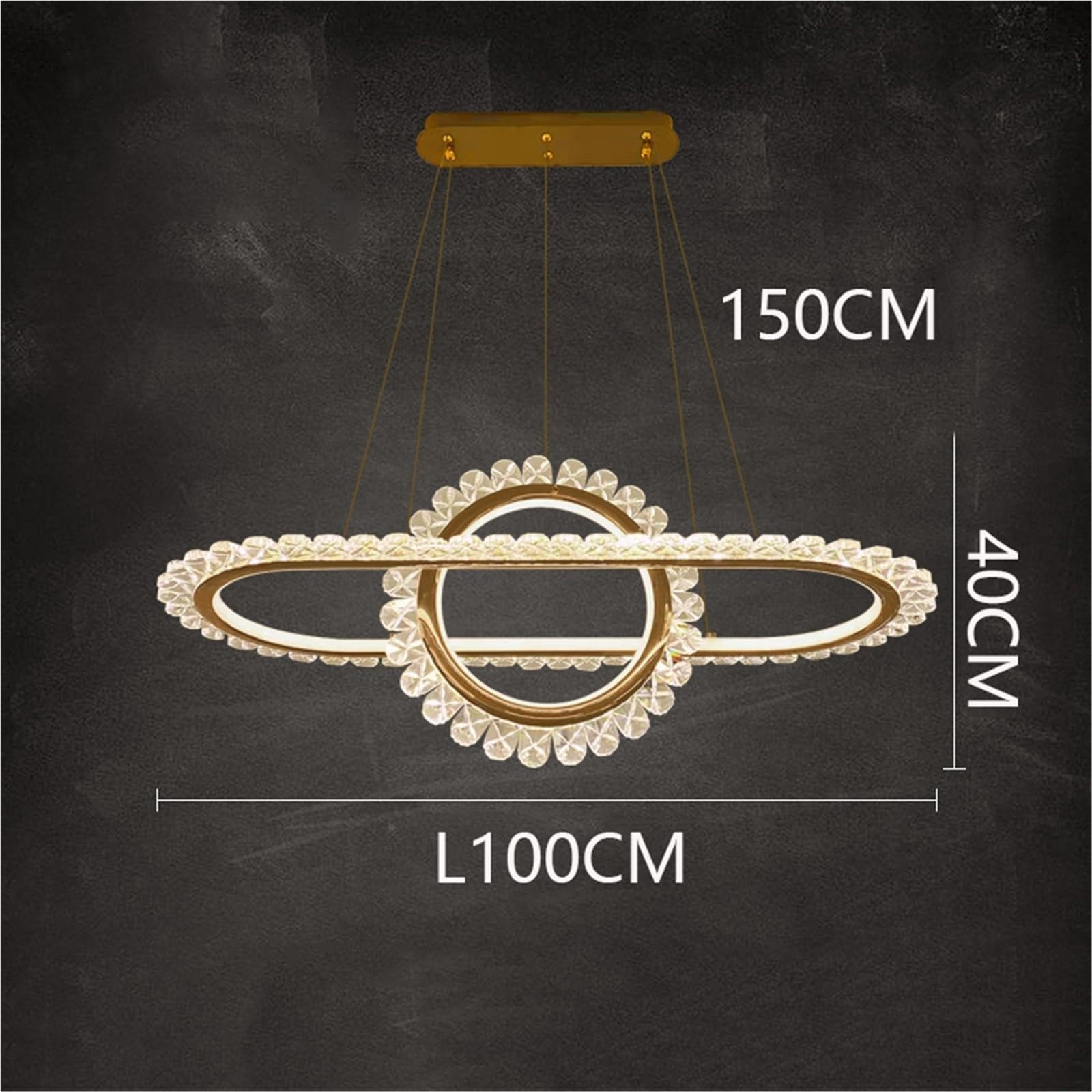 Nowoczesna dekoracja domu oświetlenie LED Lampy wiszące do salonu Żyrandole do jadalni Lampa wisząca Oświetlenie wewnętrzne, nowoczesne oświetlenie (L100cm)
