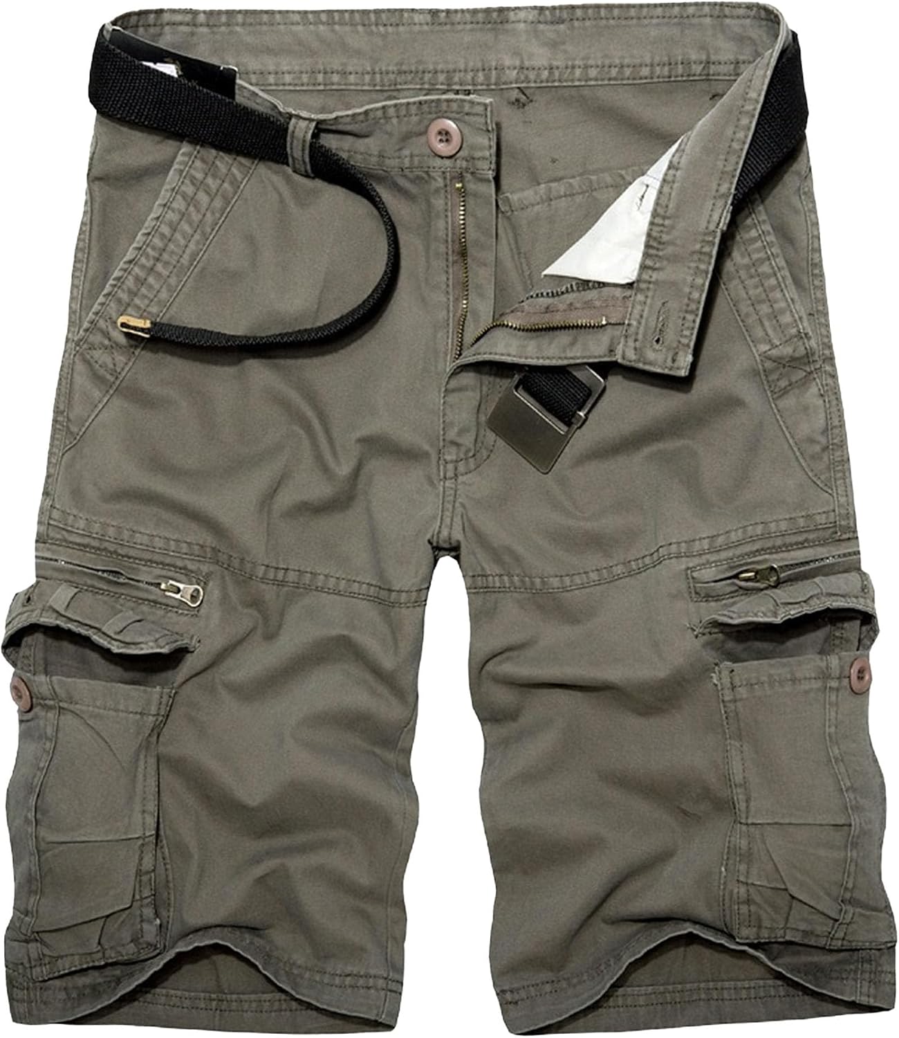 Maiyifu-GJ Men's Multi-Pockets Cargo Shorts Cotton Lightweight Hiking Shorts Summer Casual Athletic Short Pants for Men