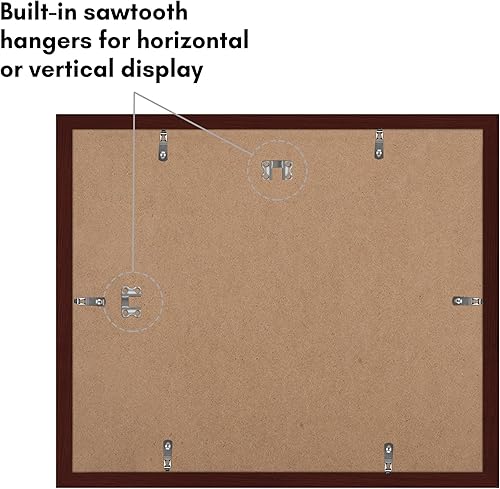 Vista 302 de Americanflat Portarretratos de 8 x 12 pulgadas con plexiglás pulido, juego de 2 portarretratos de 6 x 8 pulgadas con paspartú o para fotos de 8 x 12
