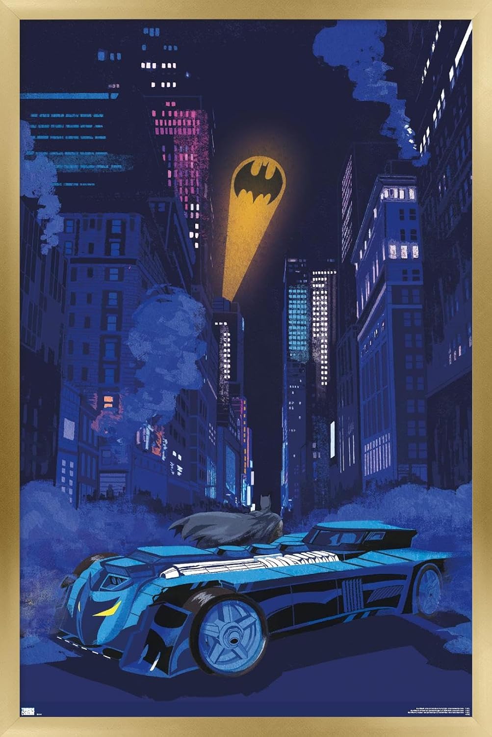 DC Comics Batman - Skyline Bat Signal Wall Poster, 34L" x 22.4W", Premium Unframed Version