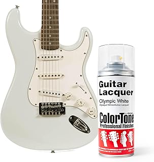 ColorTone Aerosol Guitar Lacquer, Olympic White | Professional Opaque Nitro Spray for Guitars