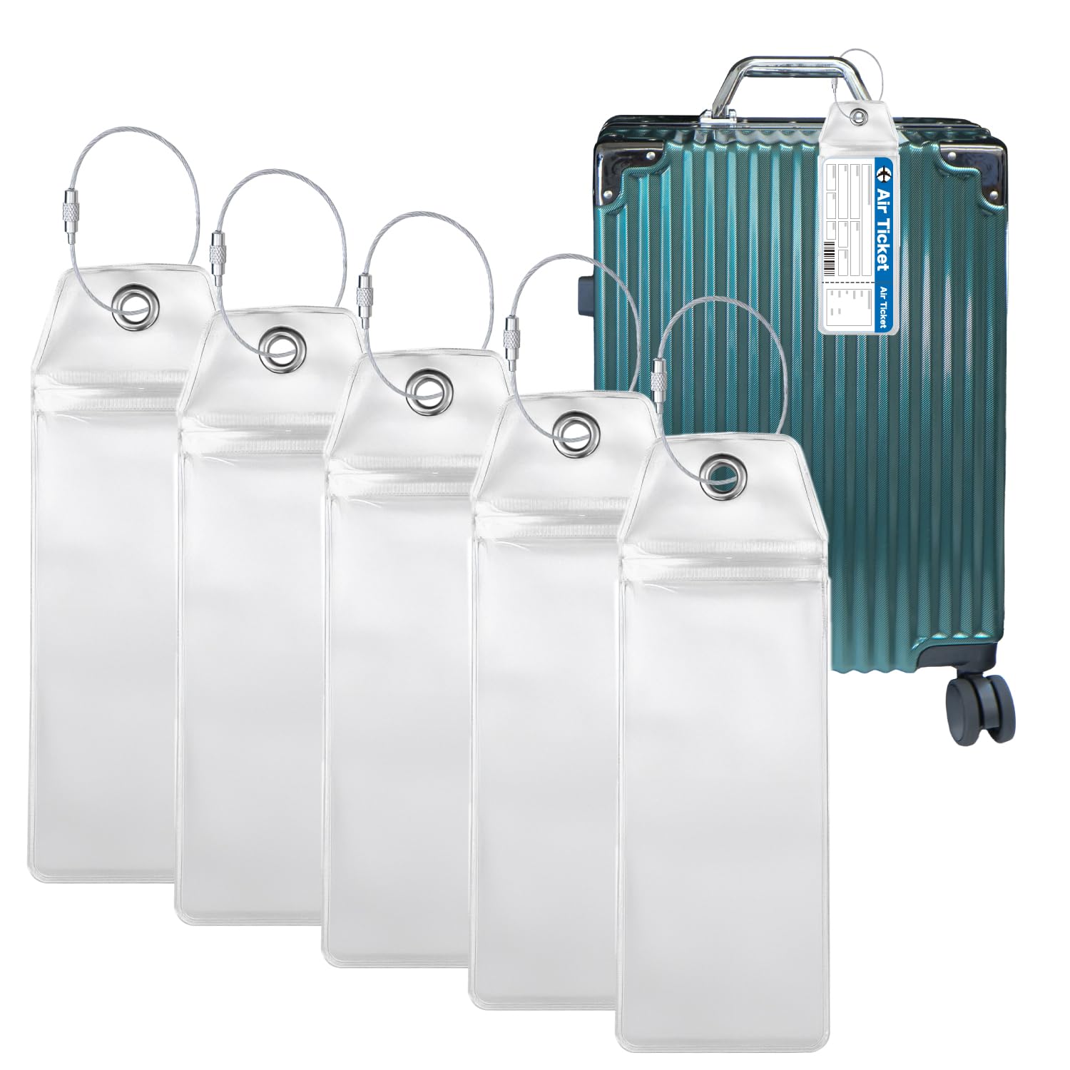 鉄道部品　荷物札セット Amazon.co.jp: 荷物タグホルダー キャリーケース 荷物 目印 5セット