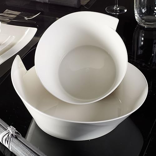 Miniatura 5 de Villeroy & Boch New Wave - Tazón redondo pequeño de arroz de porcelana, 15.5 onzas, color blanco (paquete de 2)