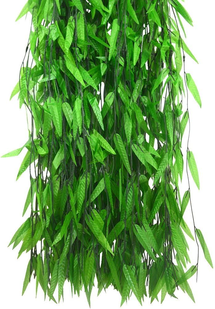 GRONTLIV 50pcs 300 ft Artificial Willow Vines, Faux Vine