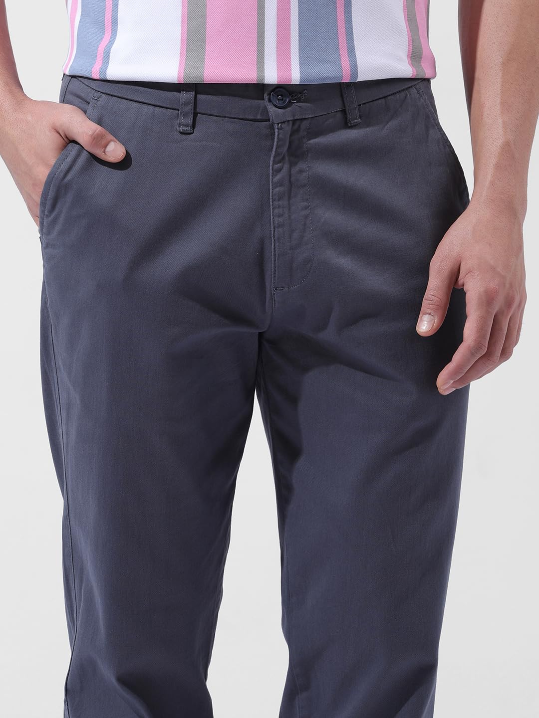 The Indian Garage Co Pantalones chinos de cintura media para hombre