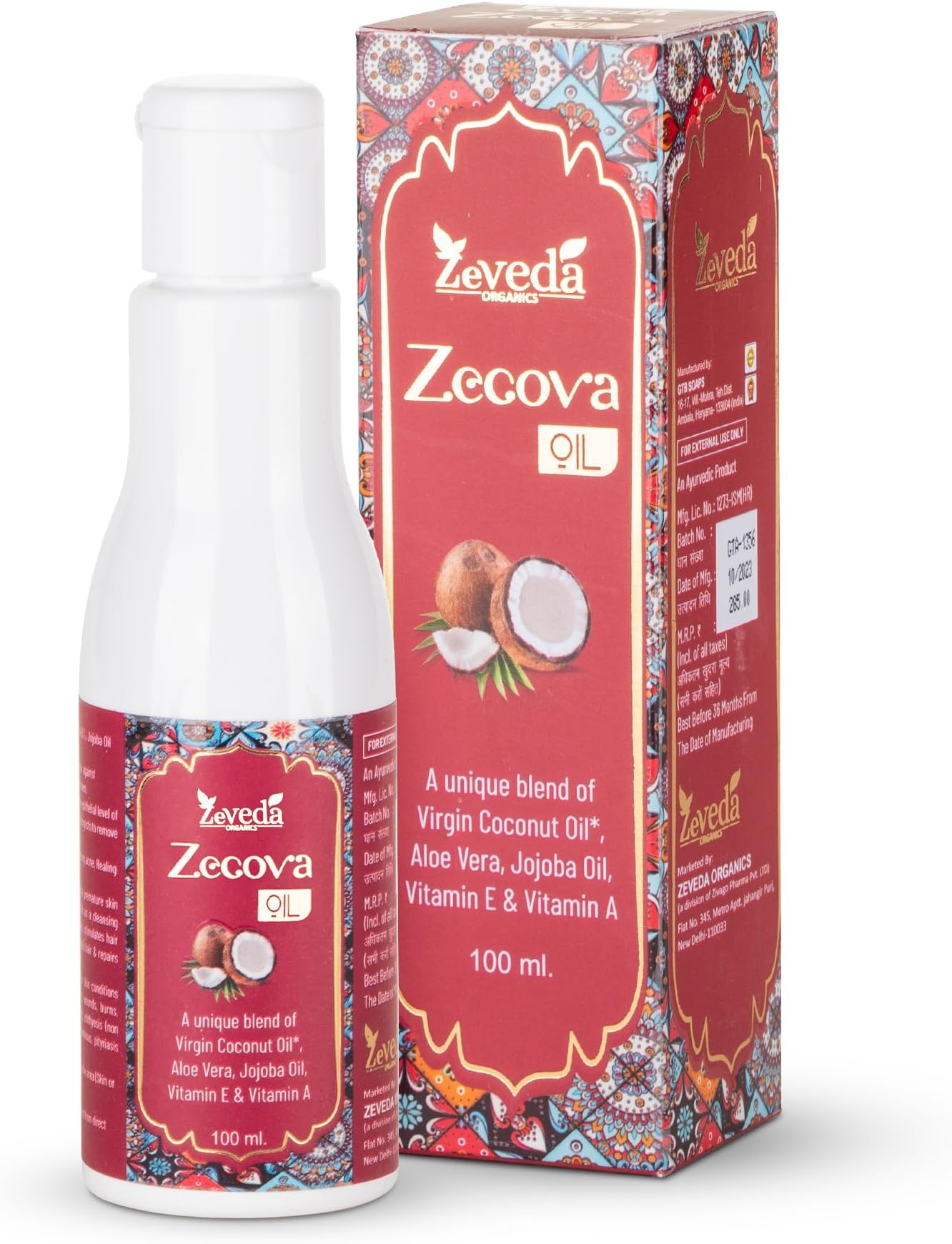 Zeveda Organics Zecova Coconut Oil | The Essence of Wellness | From Culinary Wonder to Beauty Essential | Nature's Versatile Elixir for Health, Beauty, and Wellness