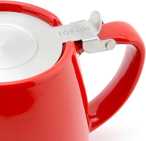 Miniatura 8 de Tetera Forlife de 18 onzas con tapa e infusor Rojo