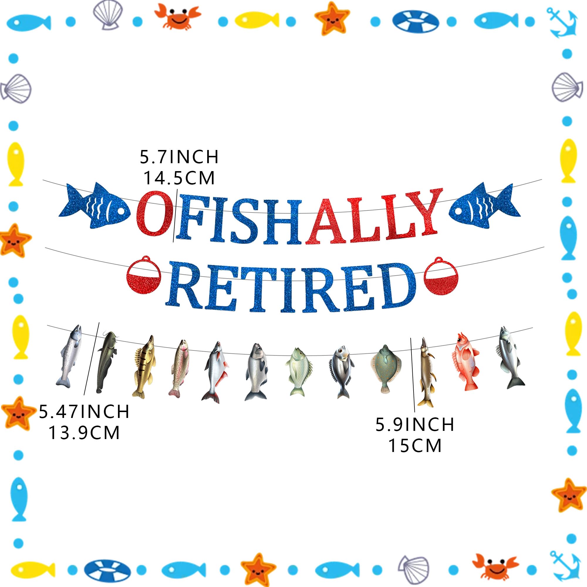 Ofishally Retirement Party Decorations Happy Retirement Banner I'm Retired for Retired Farewell Party Decoration Supplies - Image 2