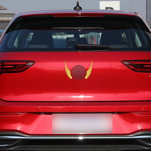 Miniatura 4 de TOMALL 3 pares de calcomanías brillantes con emblema de alas de ángel para automóvil, cromadas para decoración exterior de automóvil, calcomanías de