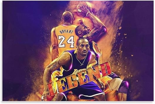 Amazon バスケットボールスターポスターコービー ブライアントが離陸してシュート キャンバスポスター寝室の装飾スポーツ風景オフィスルームの装飾ギフト キャンバスポスター壁アートの装飾リビングルームの寝室の装飾のための絵画の印刷 x30inch 50x75cm ウォール