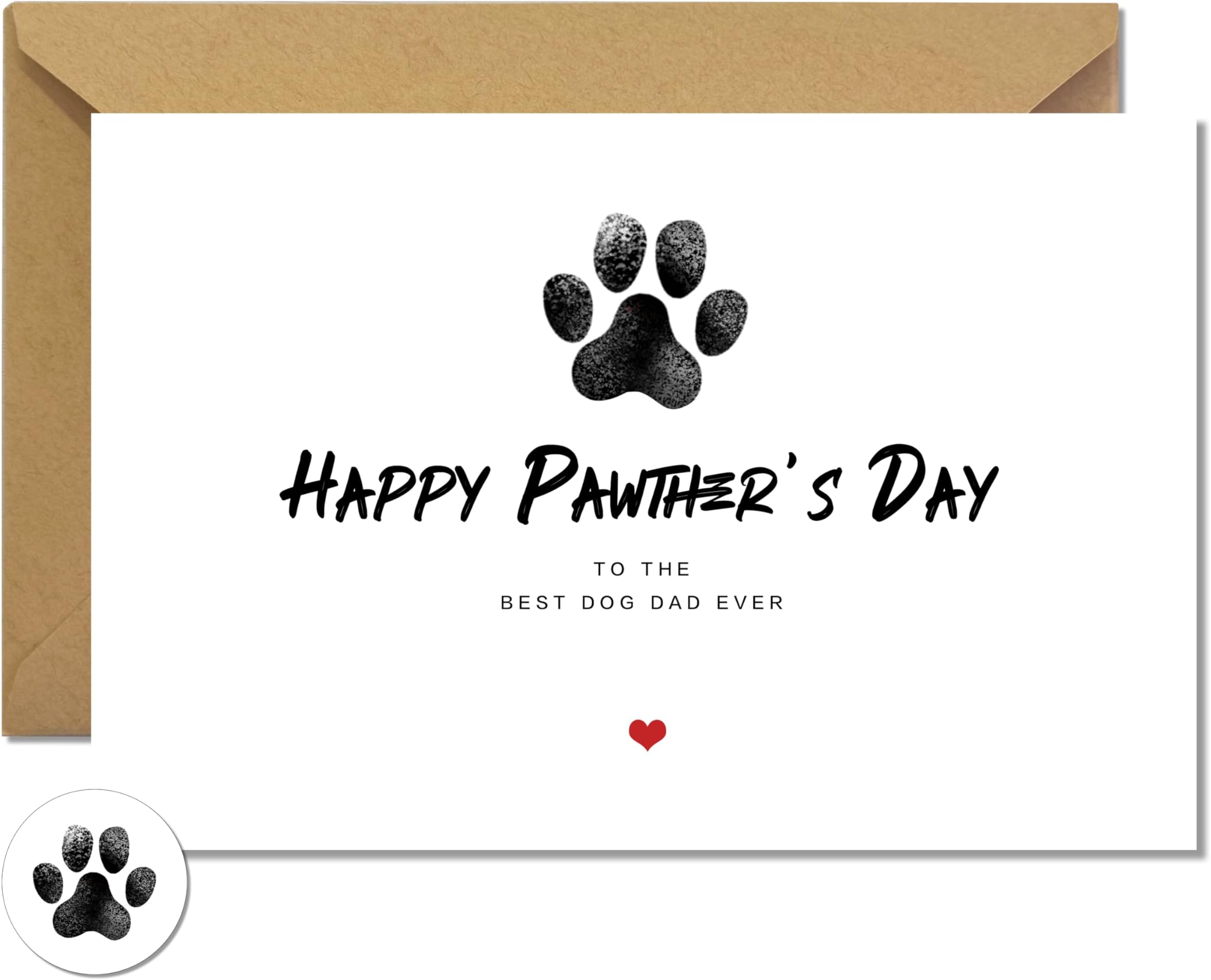 Amazon.com : TwoDays Funny Dog Dad Cards with Envelope and Sticker ...
