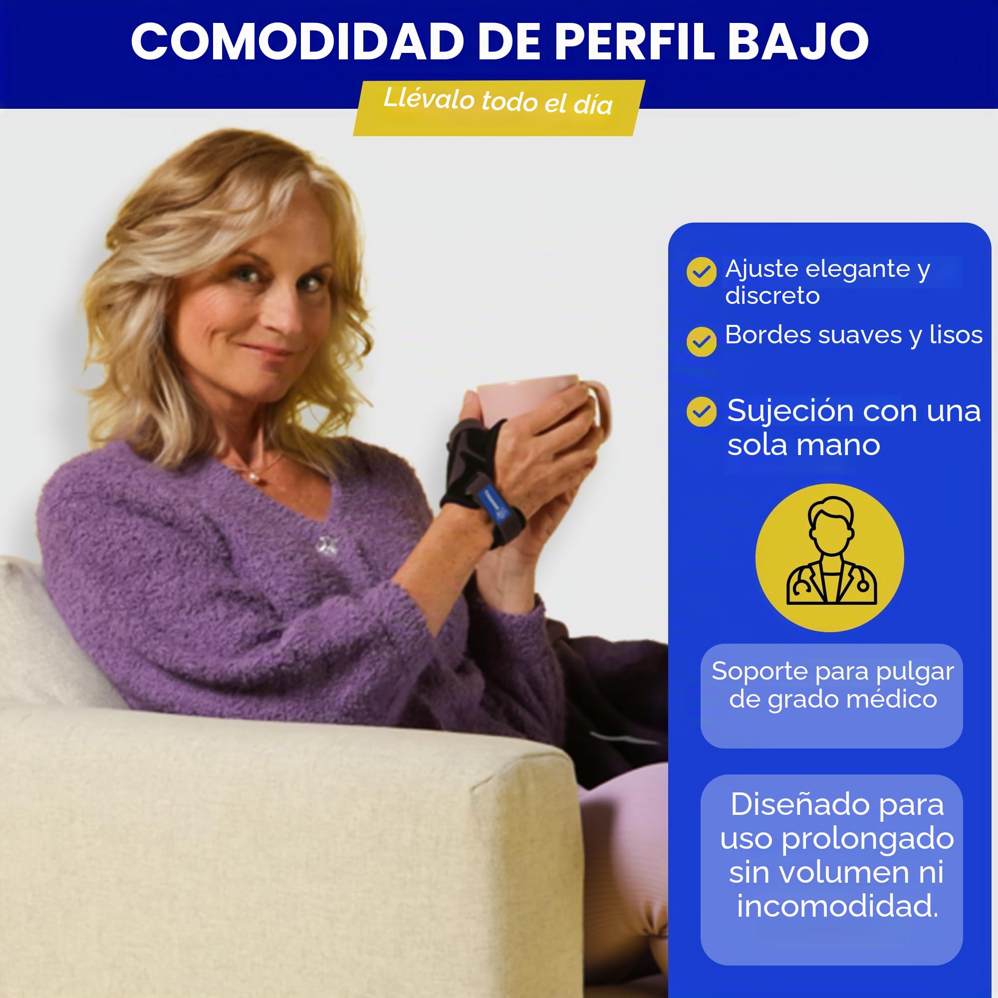 Ortesis inmovilización de pulgar Ligaflex Rhizo - Derecha Talla 1/XS