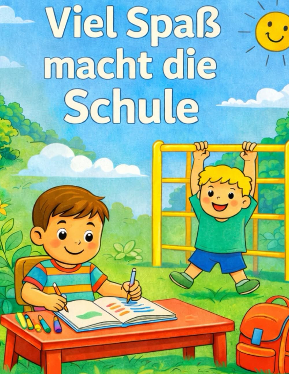 Viel Spaß macht die Schule: Ein fröhliches Malbuch für kleine Künstler