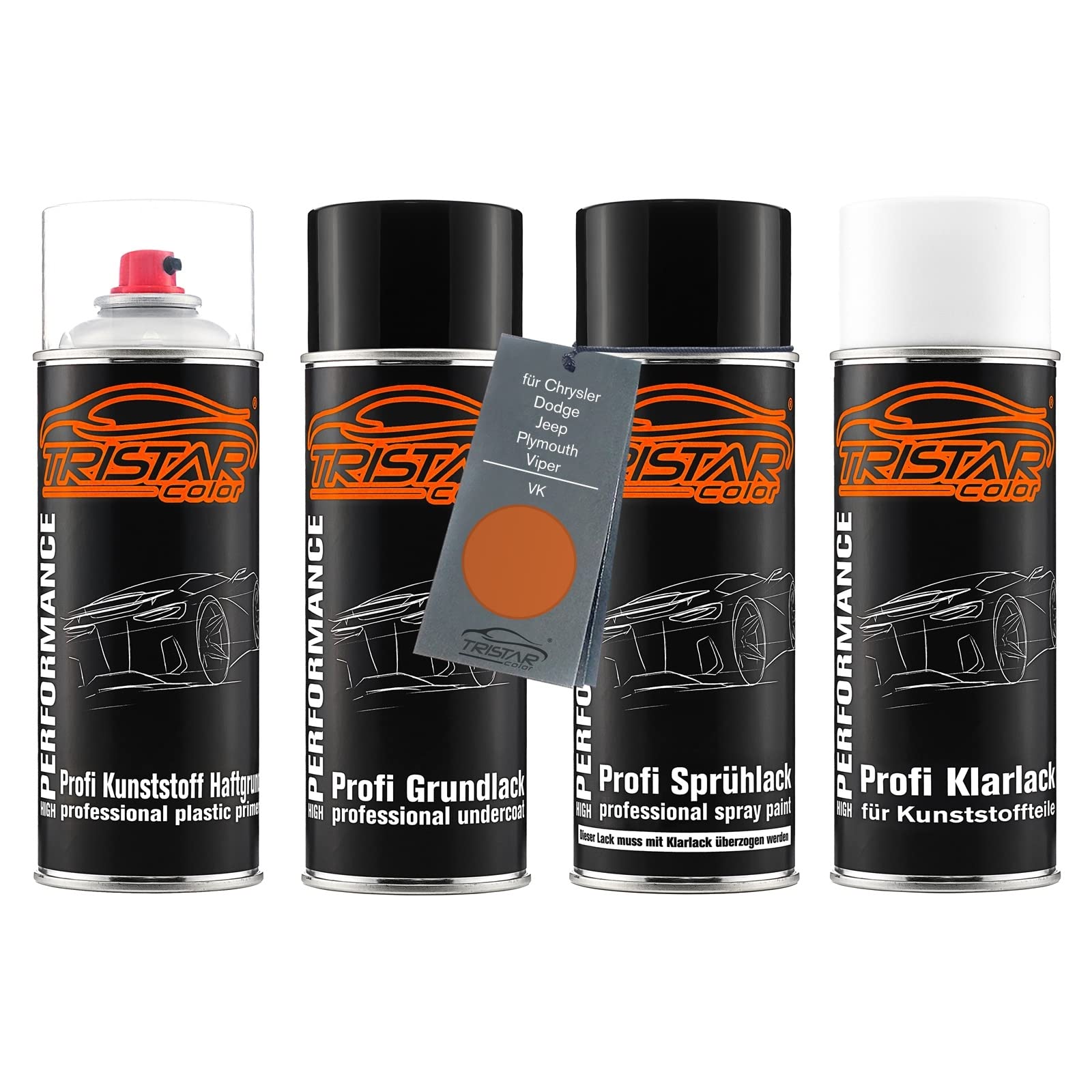 TRISTARcolor Zestaw w sprayu do plastiku do Chrysler VK Orange Blast Perl