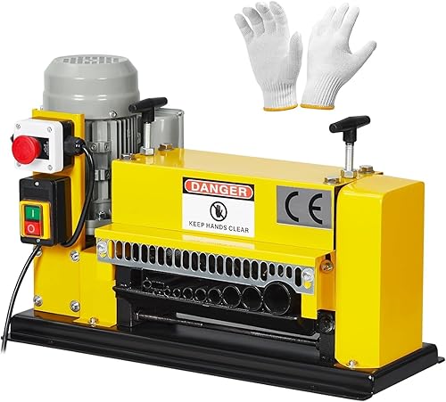 Máquina peladora de cables de 0.06 pulgadas -1.5 pulgadas, máquina peladora de cables portátil de 370 W, 11 canales, 10 cuchillas y 65 piesminuto,