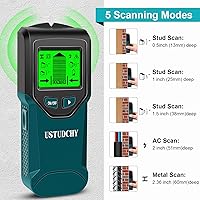 Vista 2 de Buscador de pernos – Escáner electrónico de pared 5 en 1, sensor de pernos con pantalla LCD digital y chip inteligente inteligente, detector