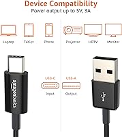 Vista 4 de Yaxa Basics - Cable de carga rápida USB-C a USB-A 2.0, velocidad de 480 Mbps, certificado USB-IF, para Apple iPhone 16/15, iPad, Samsung Galaxy