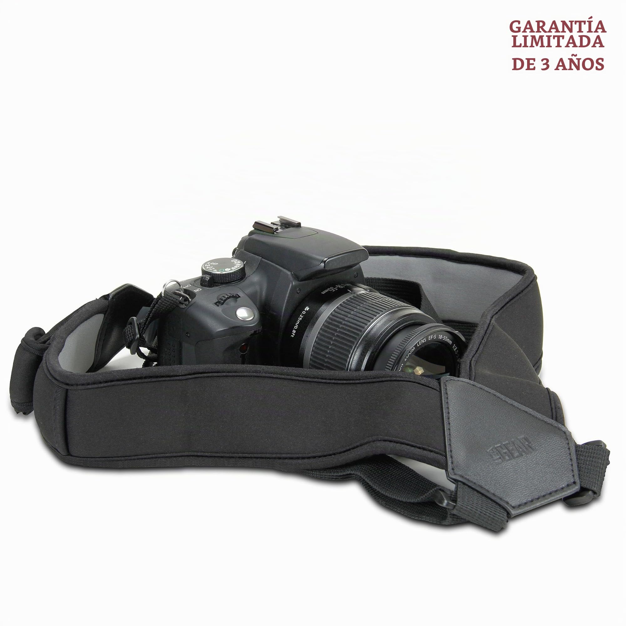 USA Gear Arnés para el pecho con correa de cámara DSLR con hebillas de liberación rápida, diseño de neopreno y bolsillos para accesorios - Compatible con cámaras Canon, Nikon, Sony y más