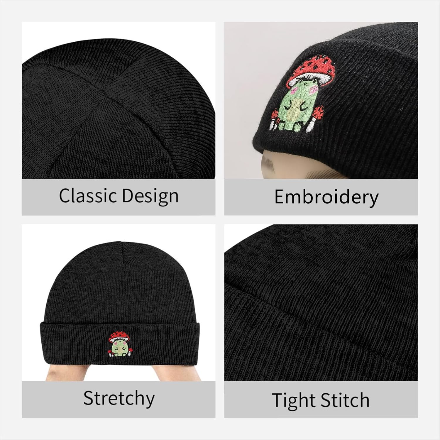Cool Skeleton Casual Beanies Hat for Men Women Hip Hop Classic Embroidered Winter Knitted Cap - Image 5