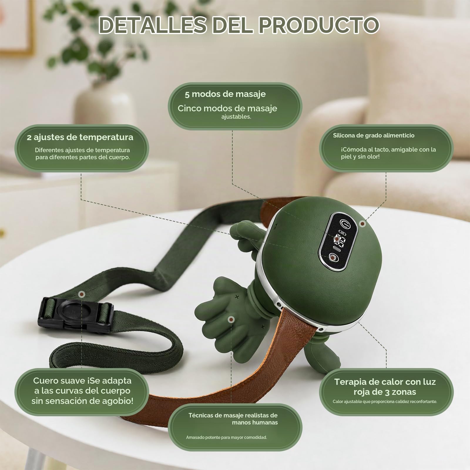 Masajeador Cervical y Espalda con Calor,4D Masajeador Cervical con Mando a Distancia 5 Niveles de Intensidad y 2 de Calor Masajeador de Cuello Masaje Profundo para Relajar Músculos