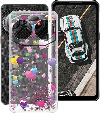 Phone Case for IIIF150 Air3s 6.60", Clear TPU Soft Silicone Cover [Ultra-Thin X Anti Yellow] Shockproof Anti-Drop Protective Shell Cover for IIIF150 Air3s - Pink Balloon
