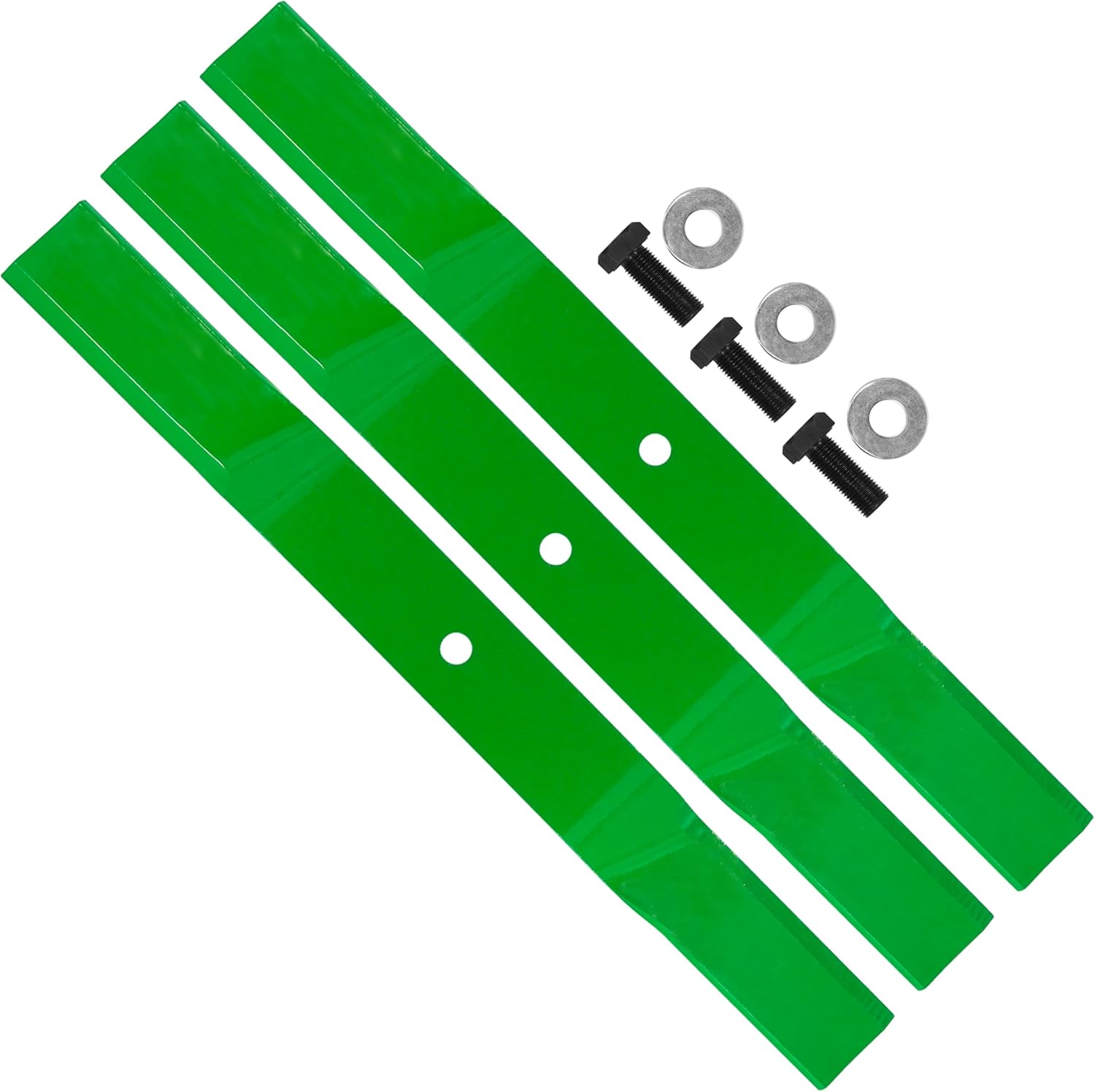 Caltric 60" Deck Standard Blades with Bolts Compatible with King Kutter RFM-60 5' Finish Mowers 502320