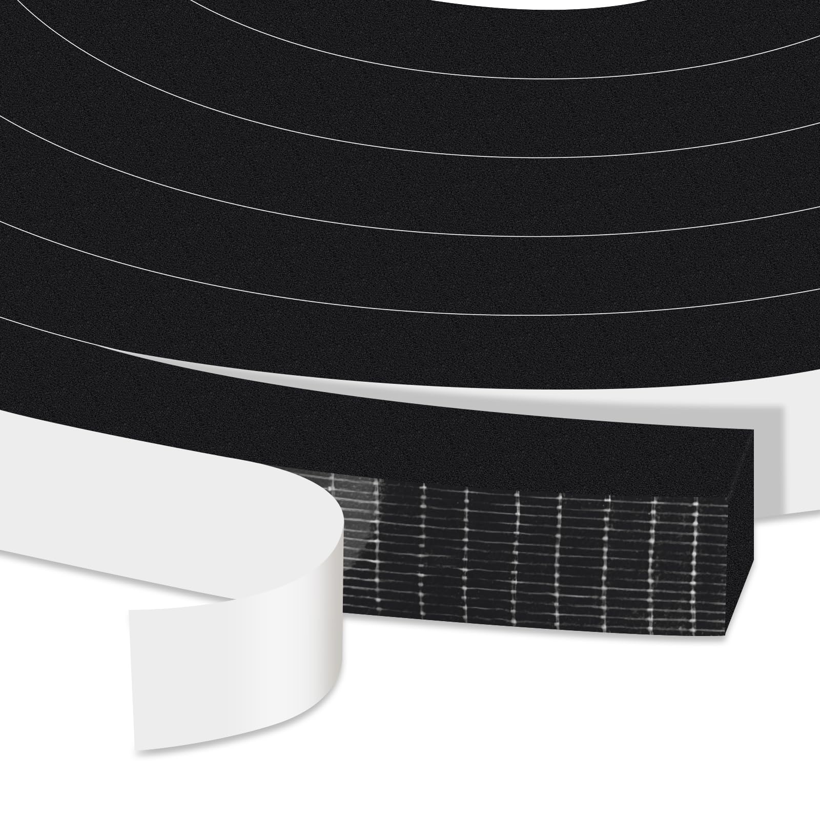 YIMIKI Upgraded Strong Adhesive Window Insulation Door Draught Excluder Tape, Soundproof Foam Weather Stripping Seal Strip, Foam Insulation Tape, Shockproof Gap Sealing, High Resilience, Total 4M