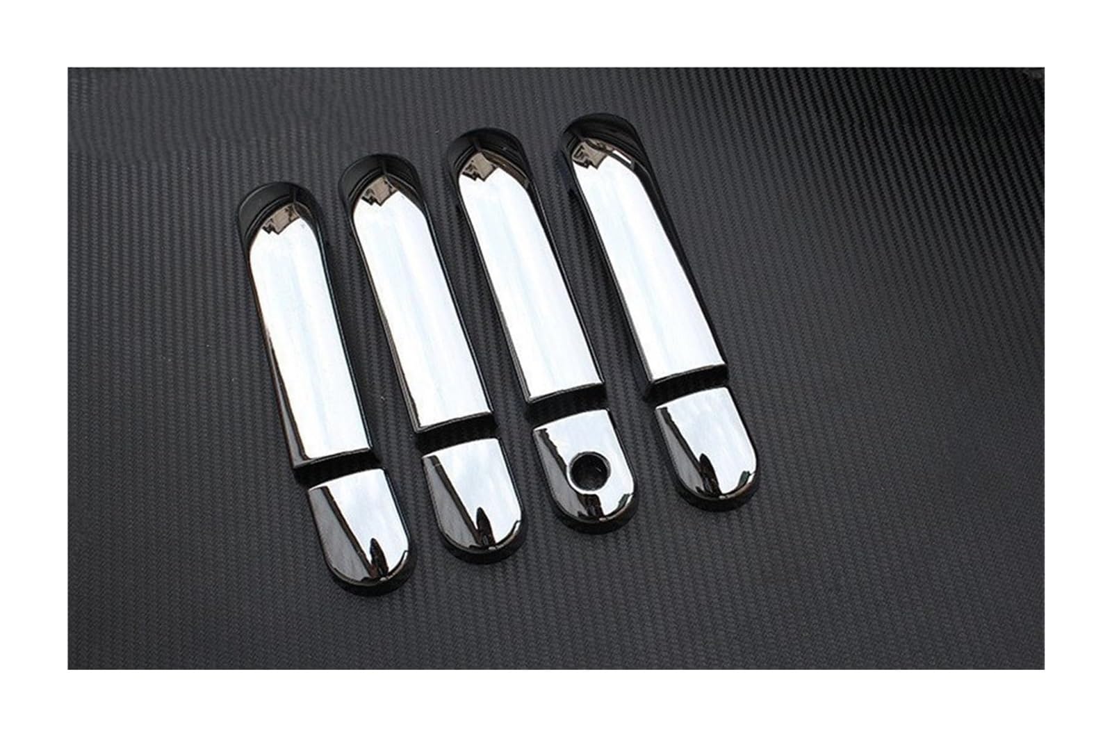 Hckclmbmzw Style3 For Nissan For Tiida C11 2004-2011 Chrome Carbon Fiber Car Door Handle Covers Accessories Stickers Styling Decal Door Handle Cover(Style3)