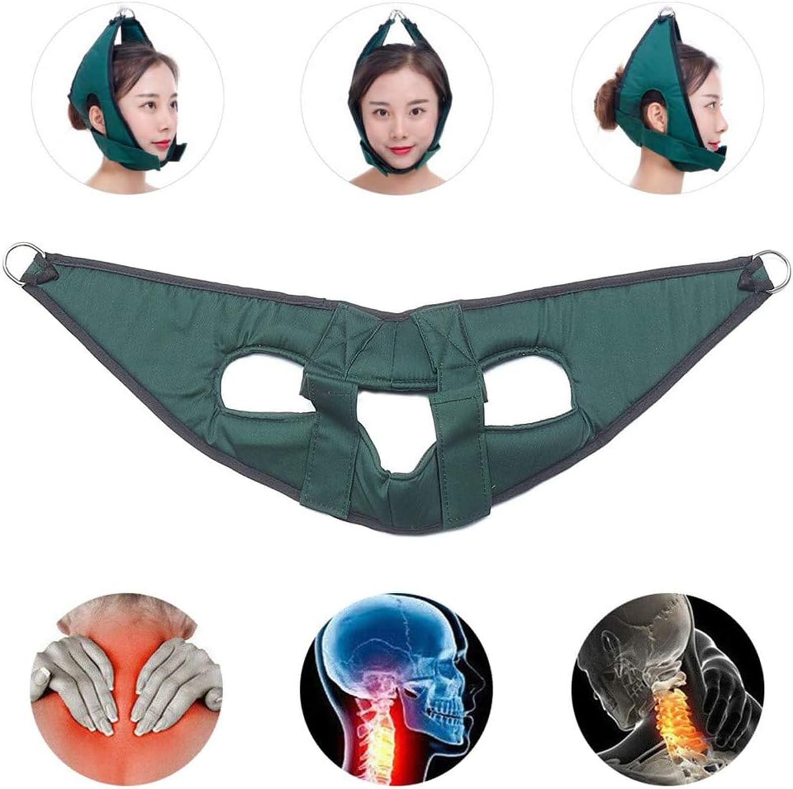 Dispositivo di Decompressione del Collo per Alleviare Il Dolore al Collo E Correggere Le Spalle - Kit unità di Trazione Cervicale sopra La Porta E Barella per Il Collo