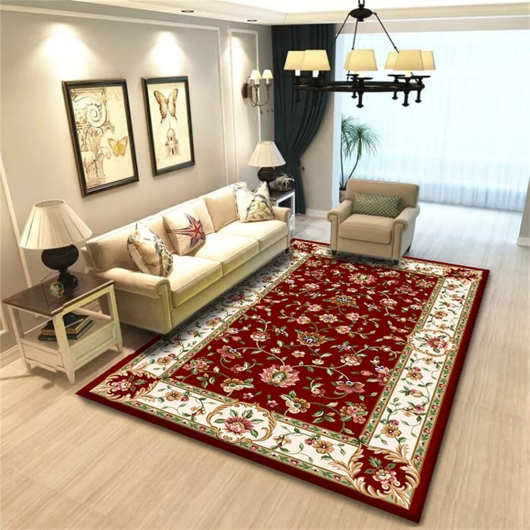 Tapis de chambre 160x220cm rouge pour raviver un salon ou chevet sombre