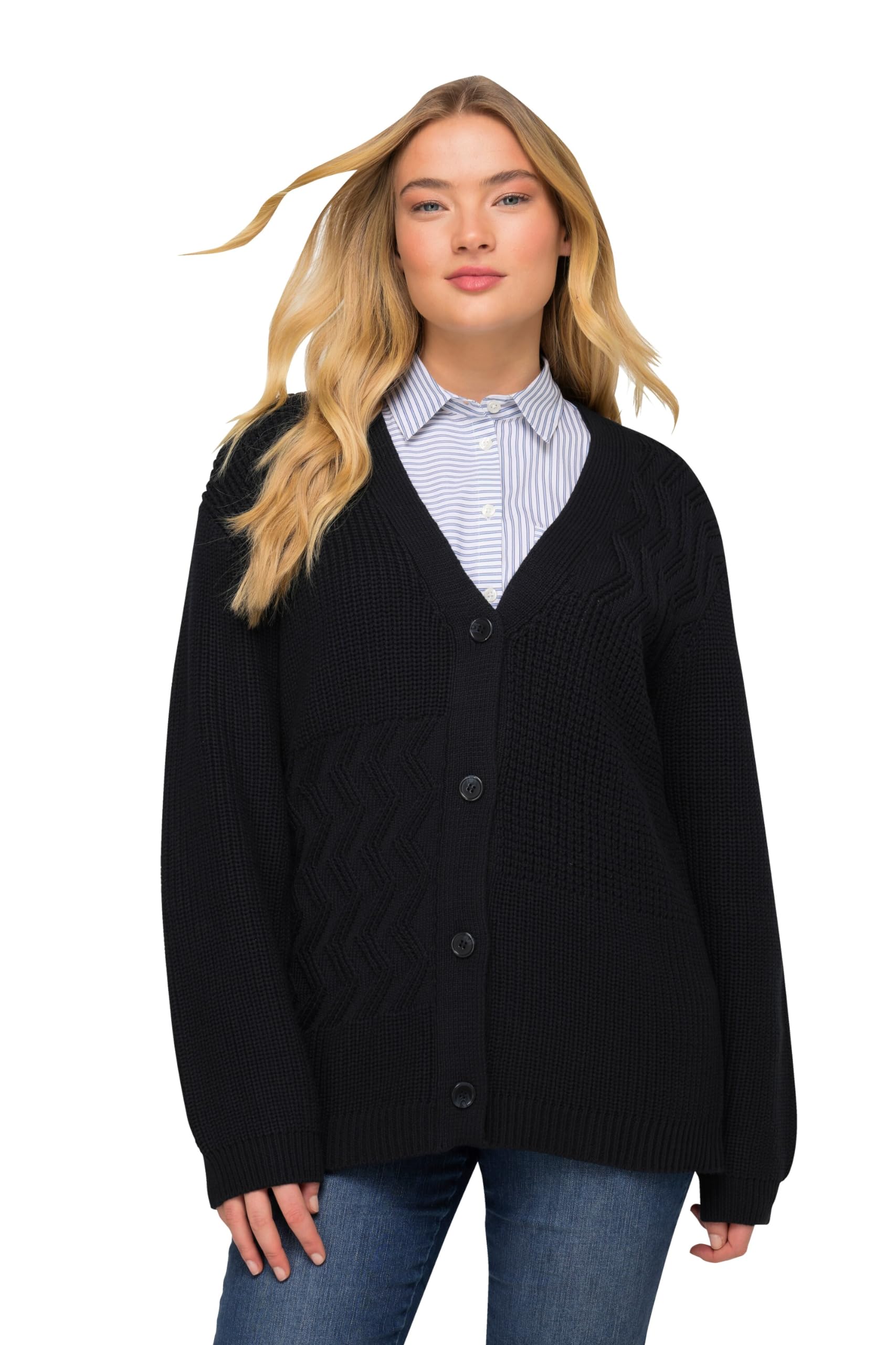 Laurasøn Strickjacke, Patch-Look 825884